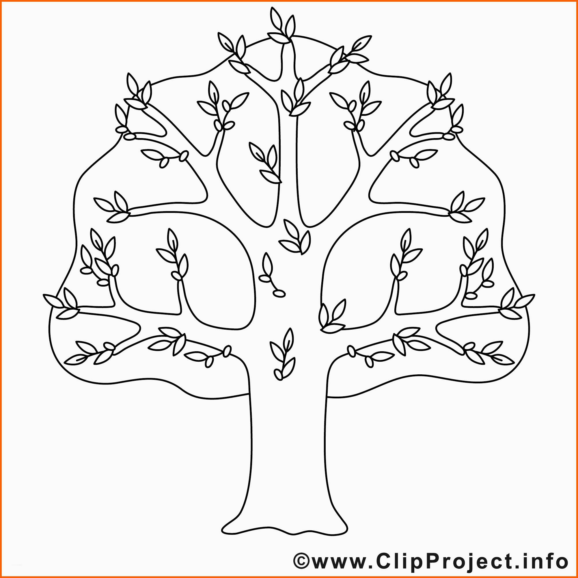 Kreativ Baum Bild Zum Ausmalen Malvorlage