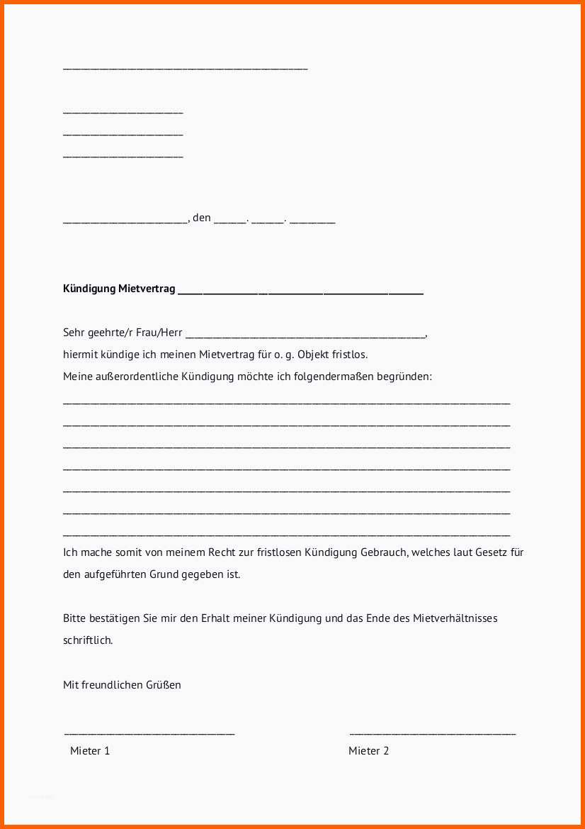 Kreativ Besten Der Zusatzvereinbarung Mietvertrag Muster