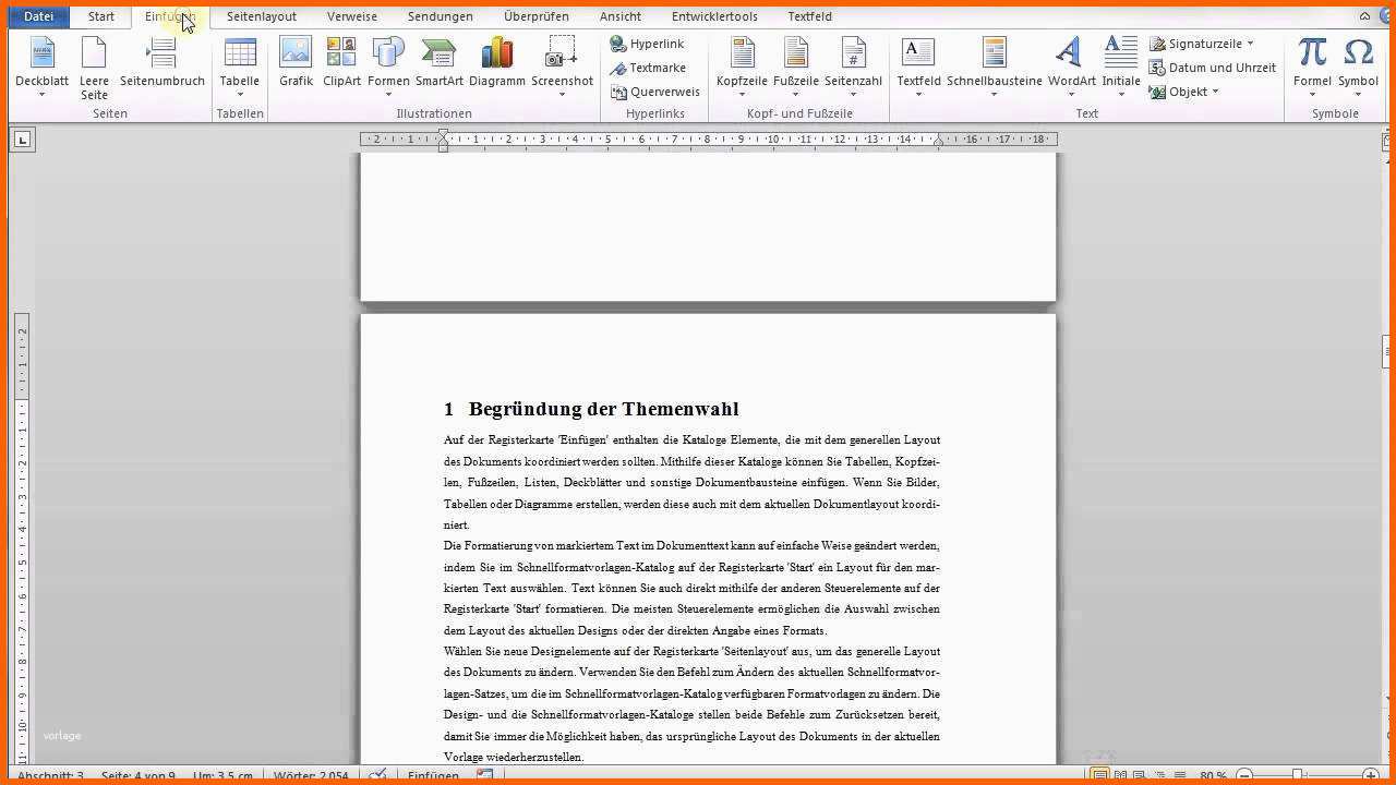 Kreativ Dokumentation In Word Erstellen 1