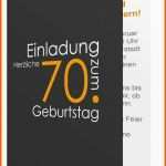 Kreativ Einladungen 70 Geburtstag Vorlage
