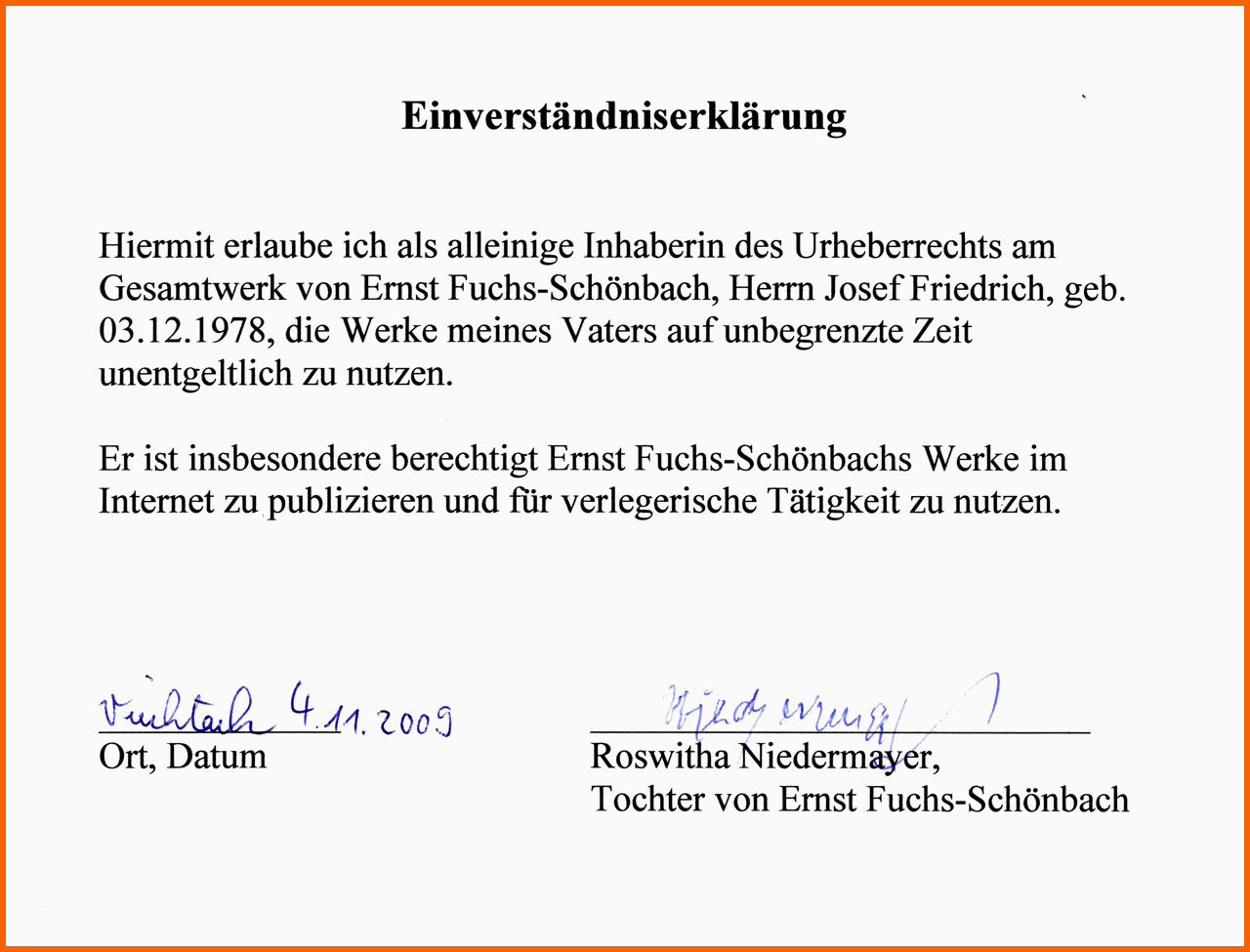 Kreativ File Einverständniserklärung Ernst Fuchs Schönbach