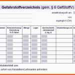 Kreativ Gefahrstoffkataster Vorlage Excel Elegant Neues