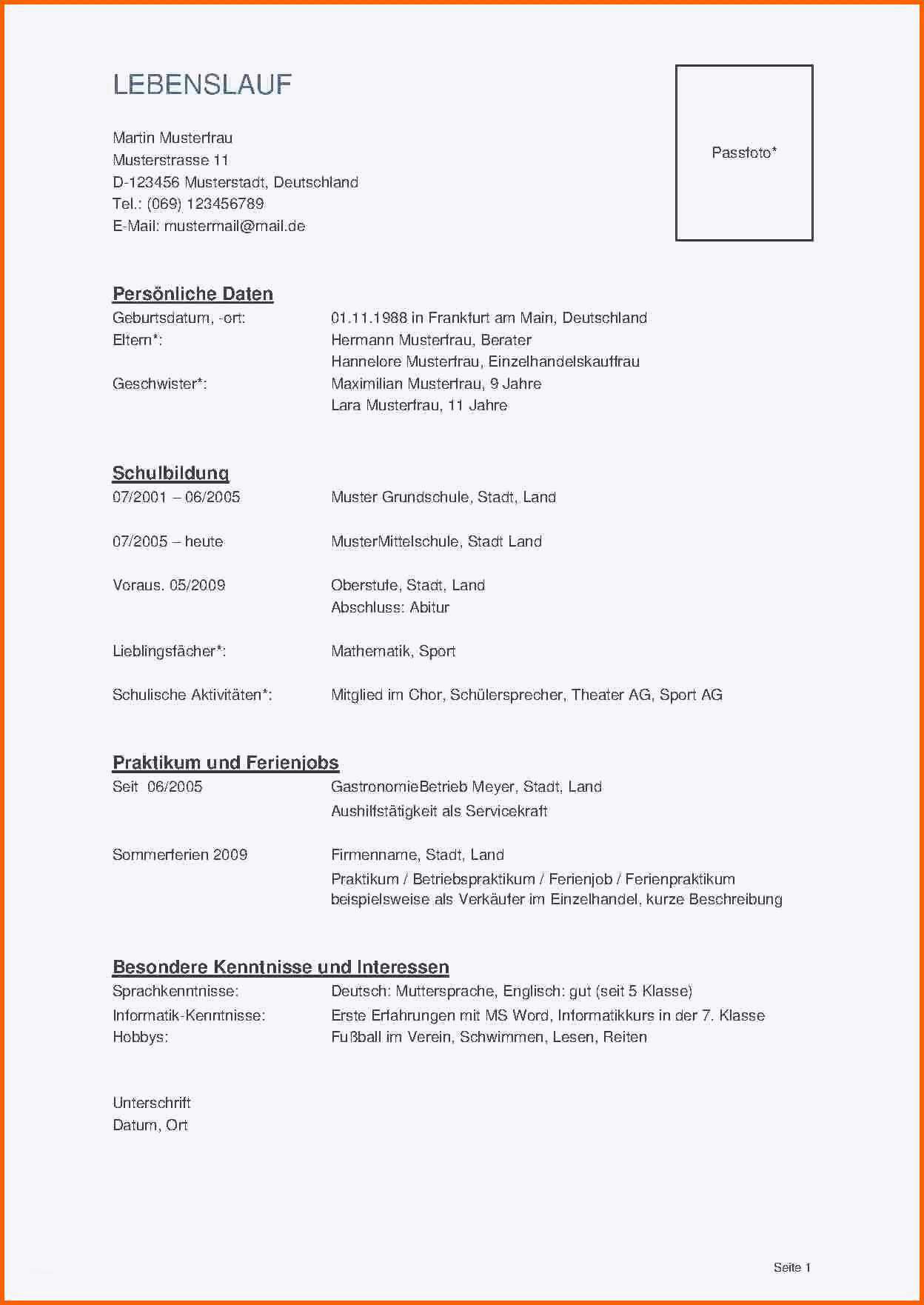Kreativ Genial Vorlage Bewerbung Praktikum Meinung Für