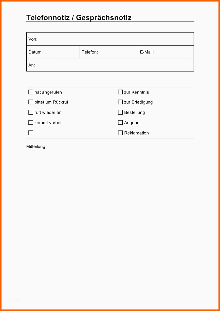 gespraechsnotiz vorlage