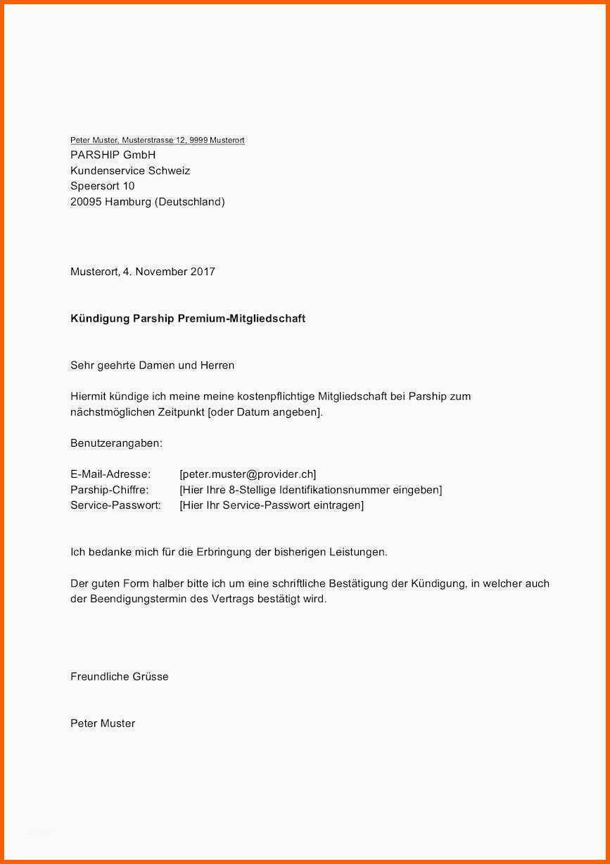 Kreativ Hausarztvertrag Kündigen Vorlage Wunderbar Parship