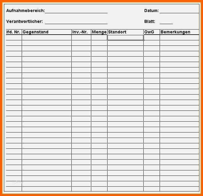 Kreativ Inventarliste Excel Vorlage Wunderbar 7 Inventur Vorlage