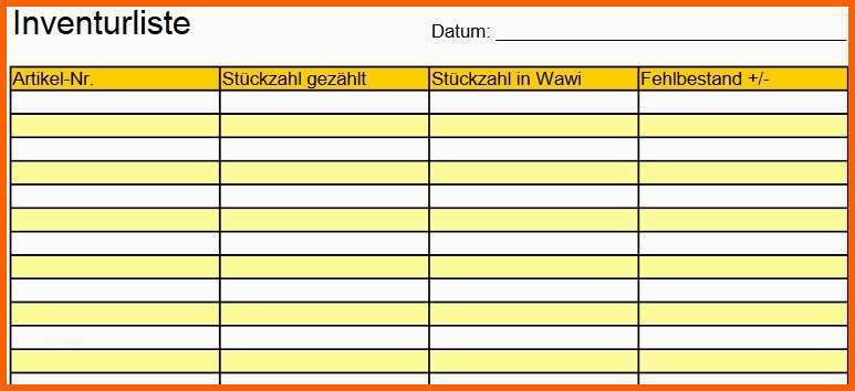 Kreativ Inventur Vorlage Excel Kostenlos Geheninventur Excel