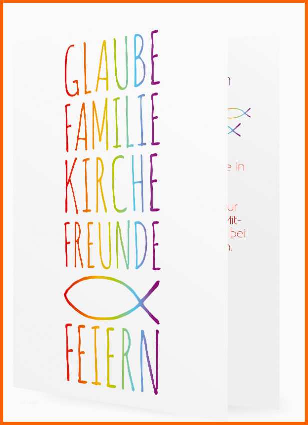 Kreativ Kommunion Einladungskarte Vorlage