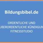 Kreativ Kündigung Fitnessstudio Vorlage Muster Kündigen