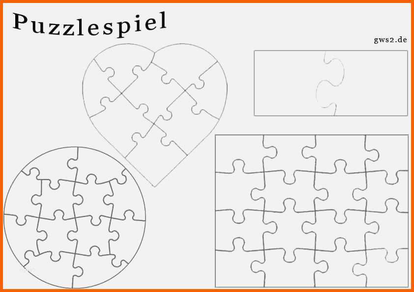 Kreativ Leeres Puzzle Vorlage Gut Blanko Puzzle In Verschiedenen