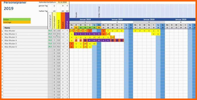 Kreativ Personalplaner Download