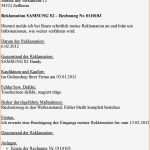 Kreativ Reklamation Vorlage Word Gut Reklamation Muster