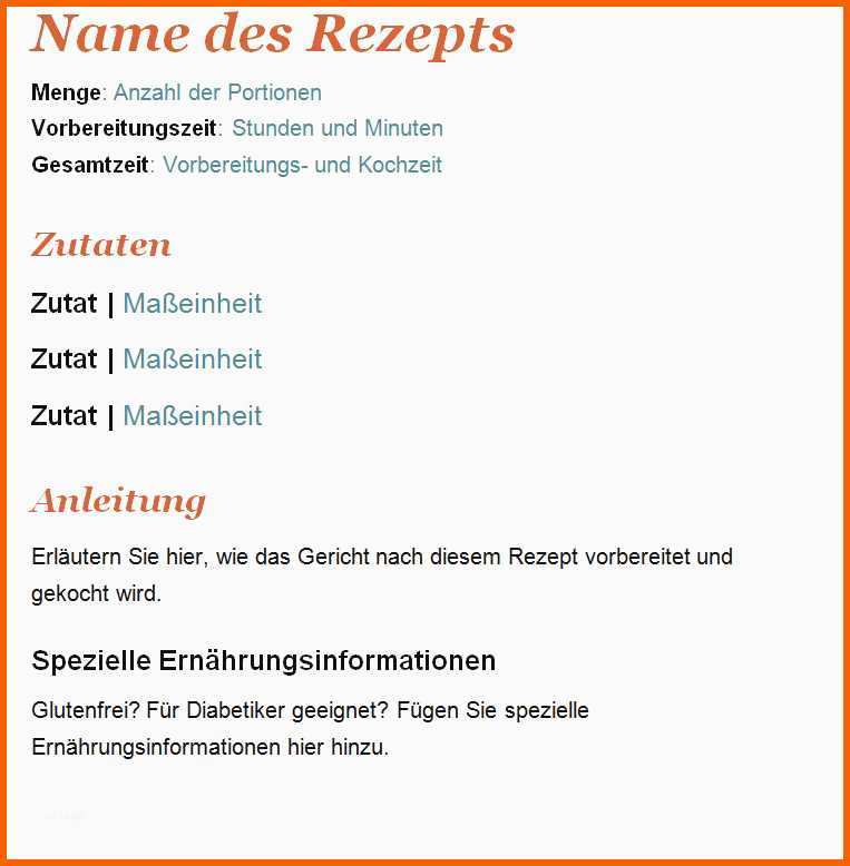 rezept karten vorlage