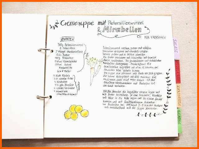 Kreativ Rezeptbuch Hochzeit Vorlage Hochzeitskochbuch Seite