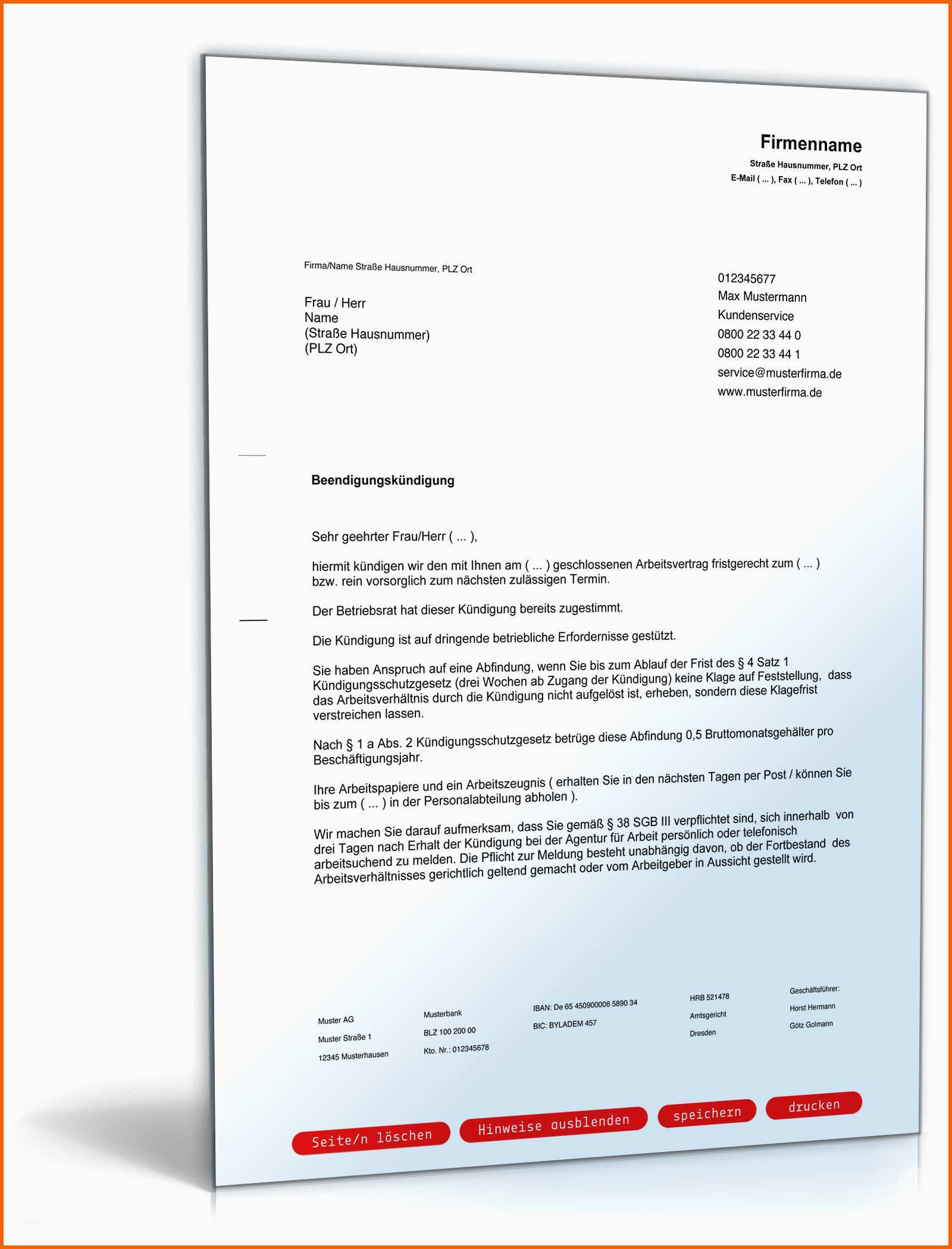 Kreativ Schlüsselübergabe Arbeitgeber Vorlage – Various Vorlagen