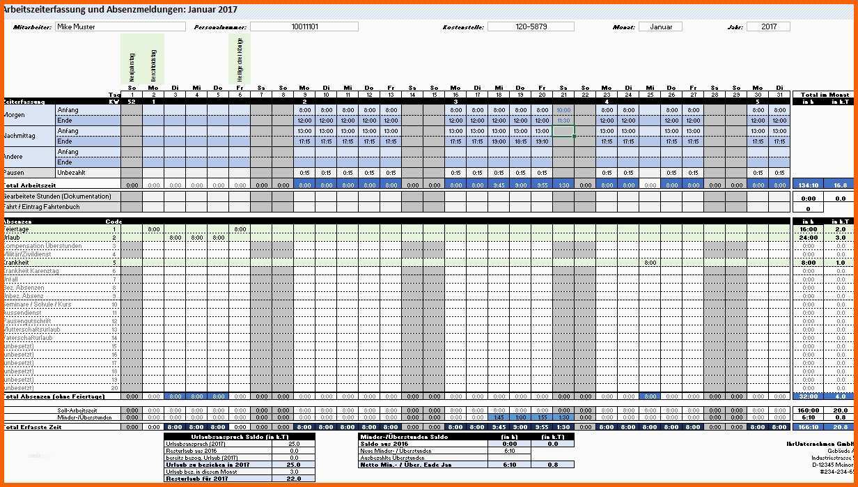 Kreativ Stundenerfassung Vorlage Elegant Busyantpro