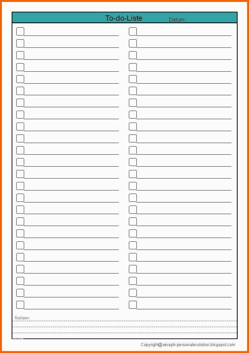 Kreativ todoliste Vorlage Druckvorlage Tagesplan Kostenlos Seifert
