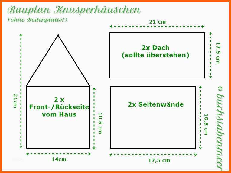 Kreativ Vorlage Lebkuchenhaus – Buchstabenmeer