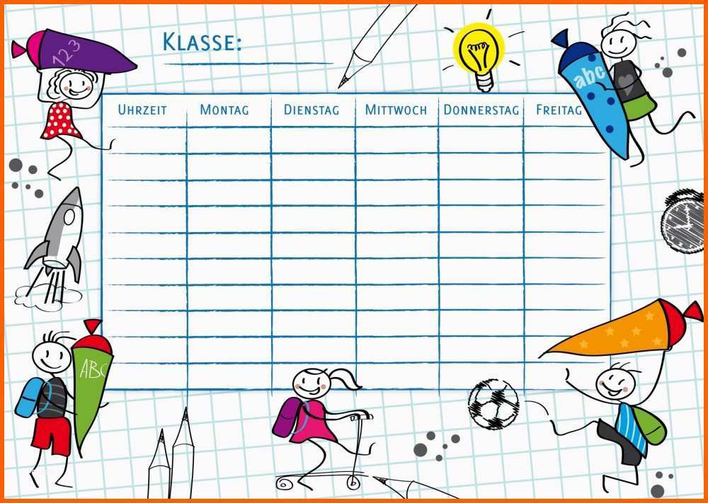 Kreativ Vorlage Stundenplan Schule Vorlage formulare