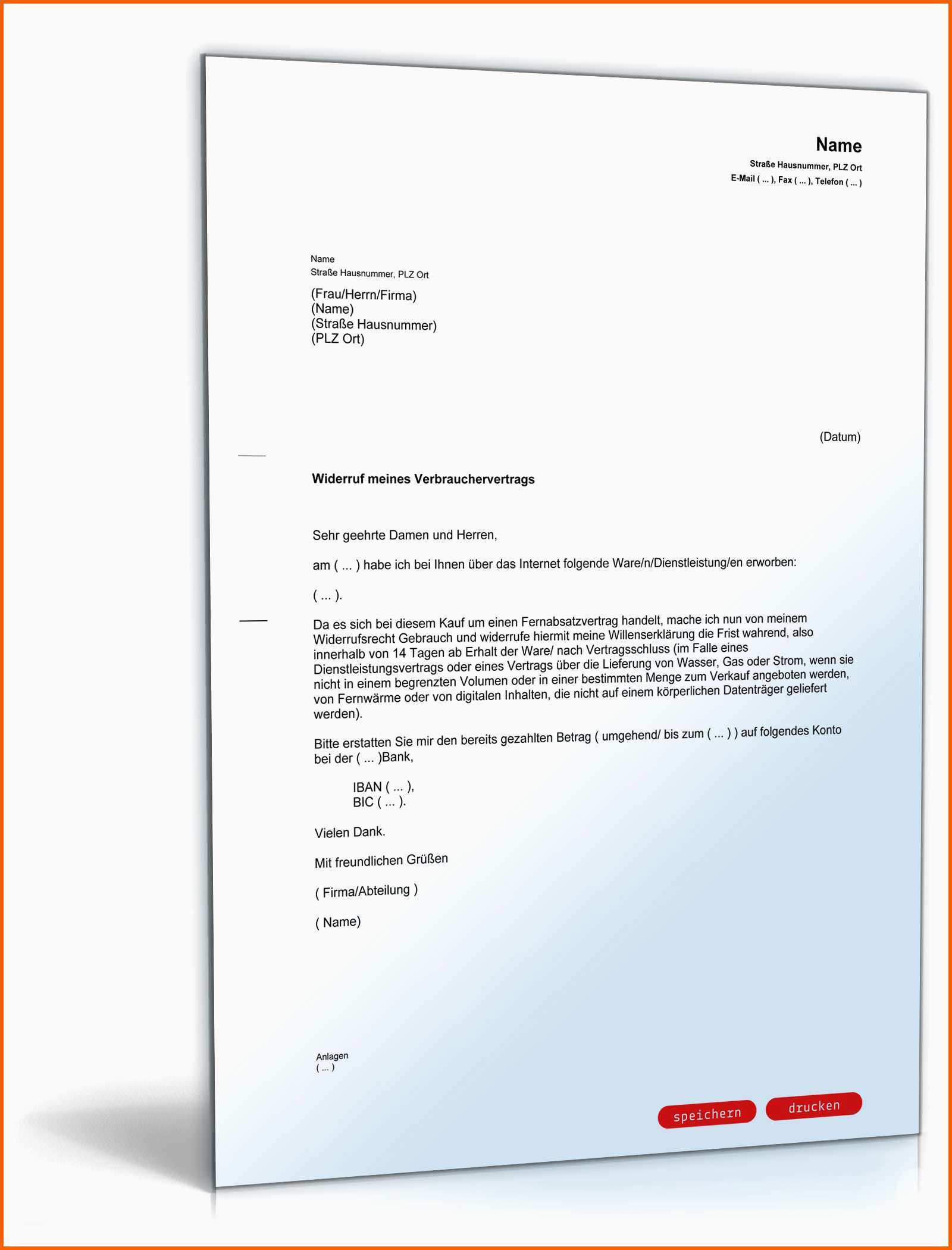 Kreativ Widerruf Internet Kaufvertrag Nach Fernabsatzrecht