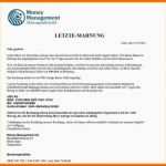 Limitierte Auflage 14 Mahnung Mietrückstand Muster