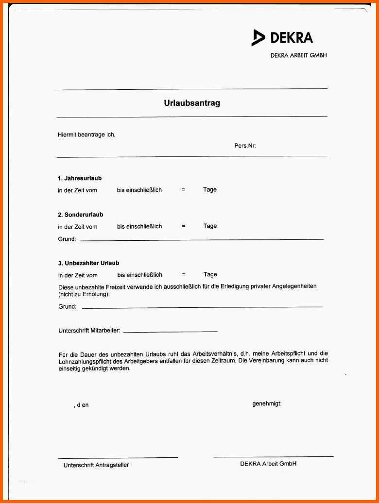 Limitierte Auflage 17 Urlaubsantrag Vorlagen