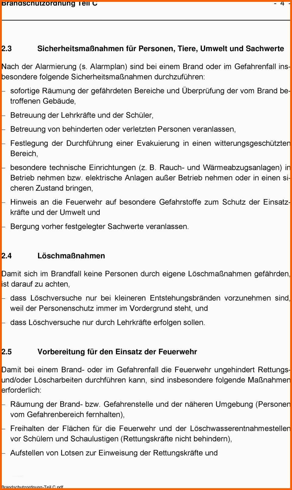 Limitierte Auflage Brandschutzordnung Für Teil C Nach Din Für Personen Mit