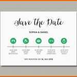 Limitierte Auflage Einladungskarten Save the Date Karte Timeline Ein