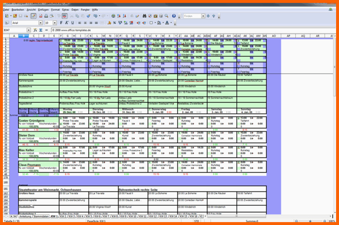 Limitierte Auflage Excel Dienstplan Download
