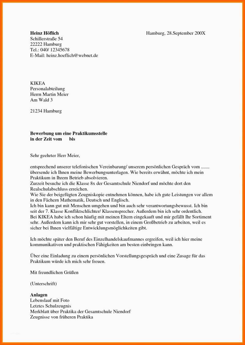 fos bewerbung vorlage