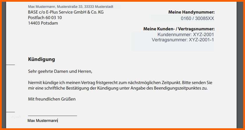 Limitierte Auflage Handy Kündigung Vorlage Mobil Debitel Neu Base