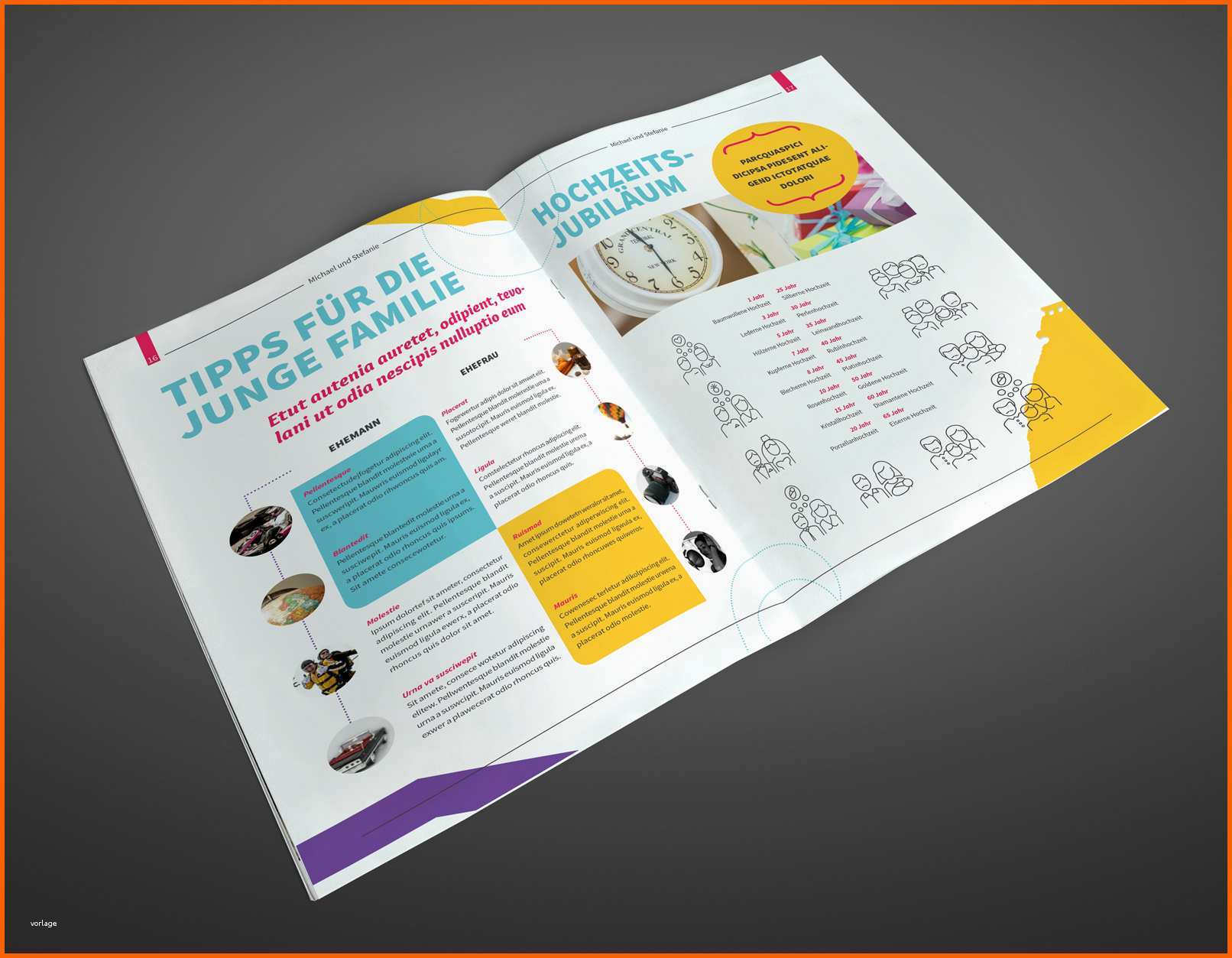 Limitierte Auflage Hochzeitszeitung Vorlagen Für Powerpoint & Indesign