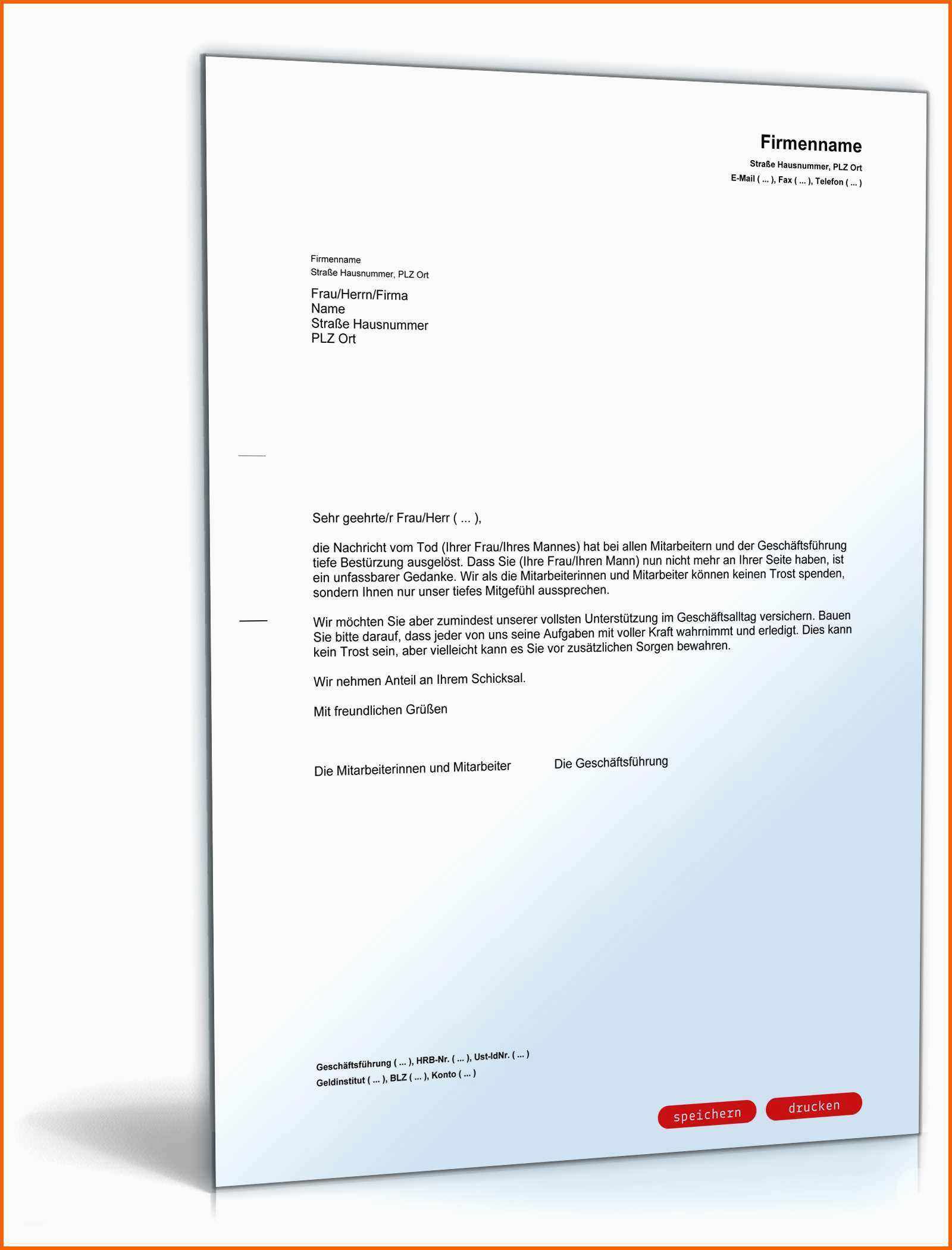 Limitierte Auflage Kondolenzschreiben An Arbeitskollegen Arbeitskollegin