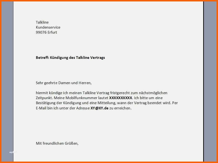 Limitierte Auflage Kündigung Handyvertrag Vorlage Word Genial Kündigung