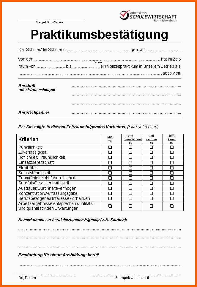 Limitierte Auflage Praktikumsbescheinigung