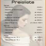 Limitierte Auflage Preisliste Vorlage Friseur Befriedigend Preisliste Mit