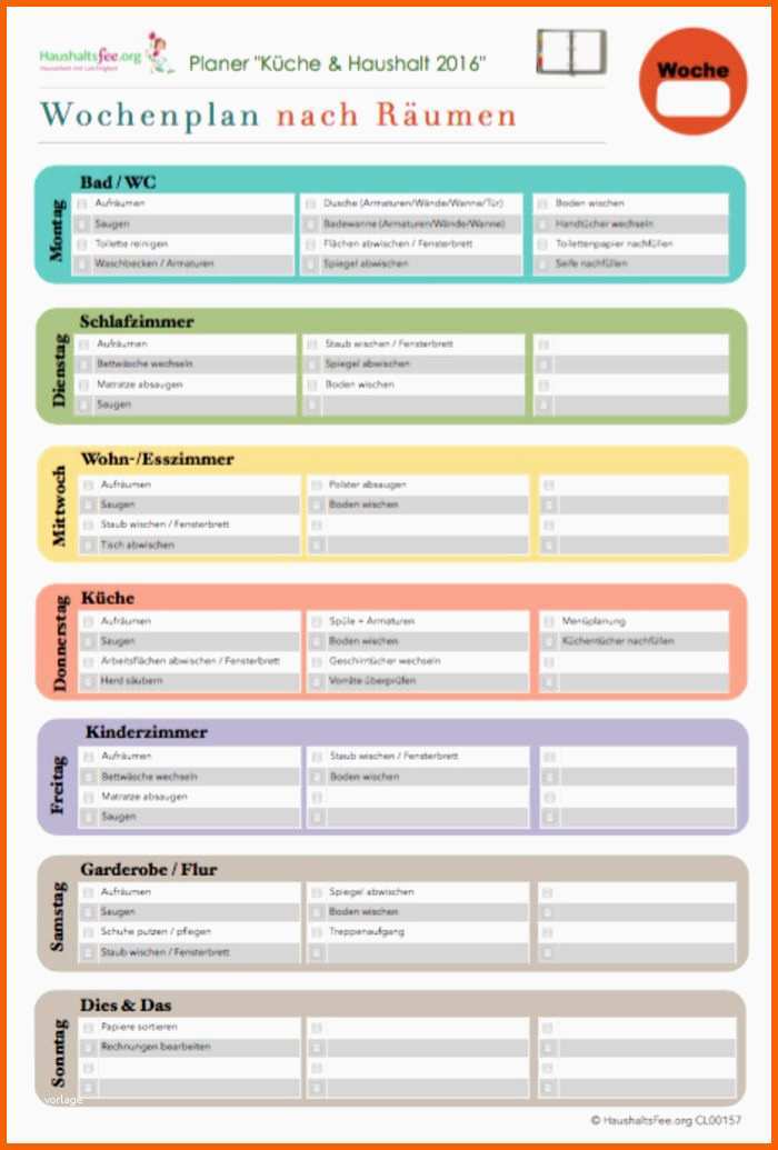 Limitierte Auflage Putzplan Vorlage Als Wochenplan Kostenlos Zum Download