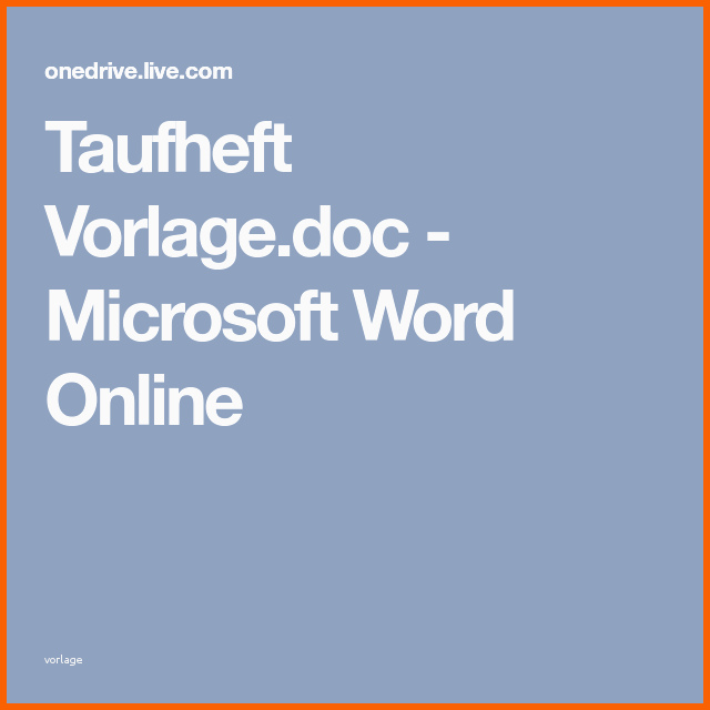 Limitierte Auflage Taufheft Vorlagec Microsoft Word Line