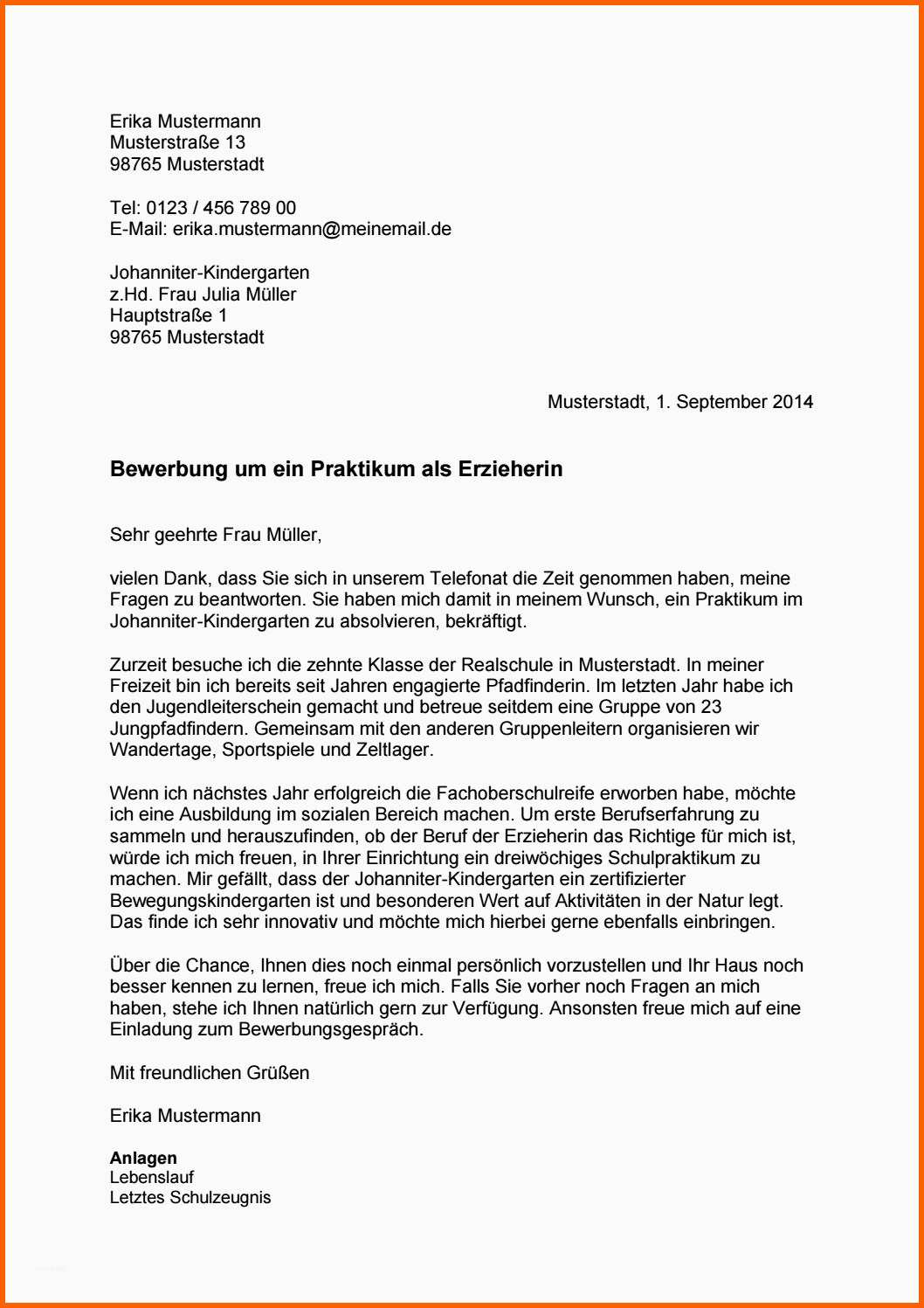 Limitierte Auflage Vorlage Bewerbungsanschreiben Schulpraktikum by Jona