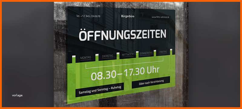Limitierte Auflage Vorlagen Zum Aushang Von Sprech Und Öffnungszeiten Im