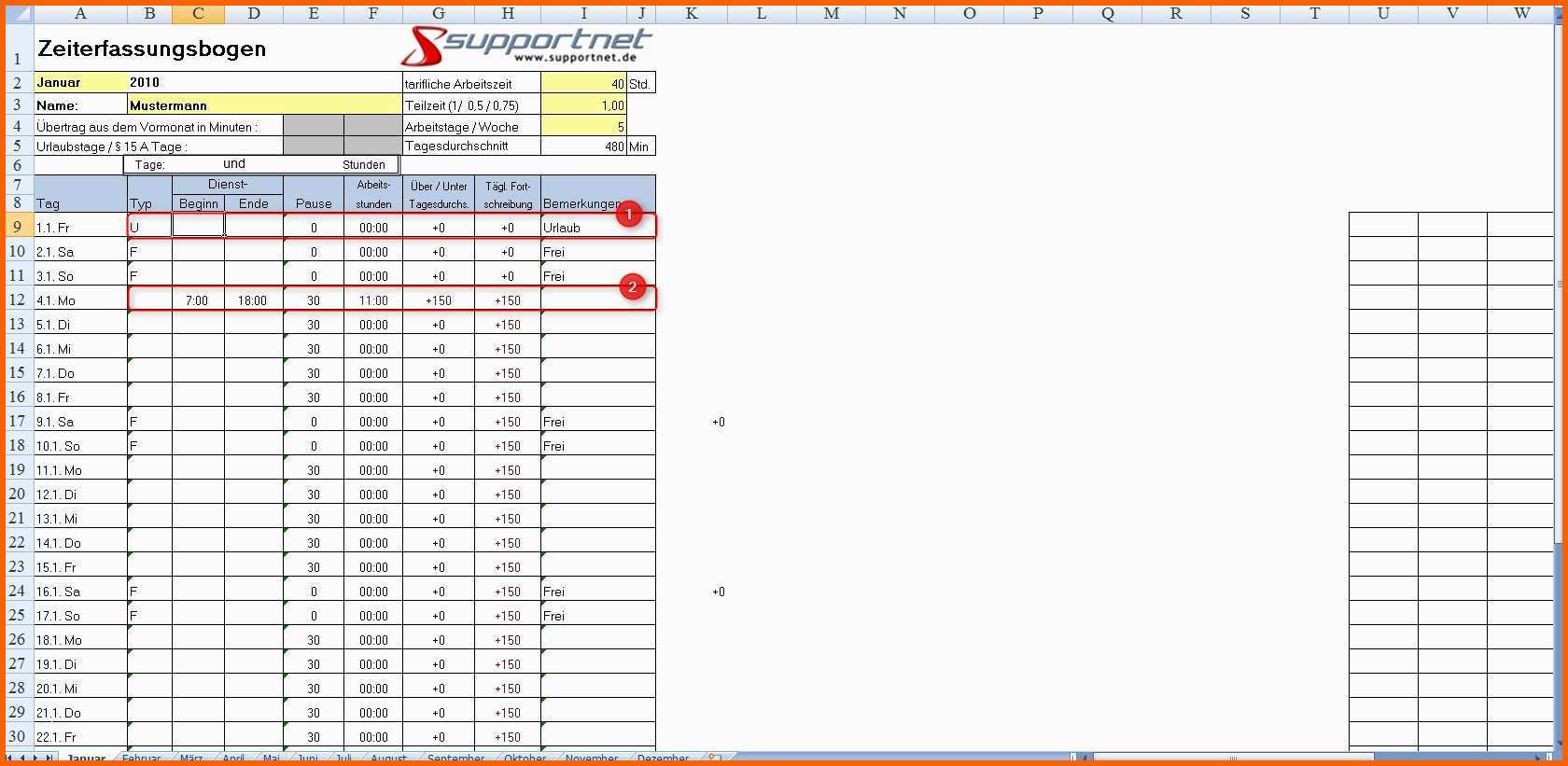 Limitierte Auflage Zeiterfassung Mit Excel Oder Calc