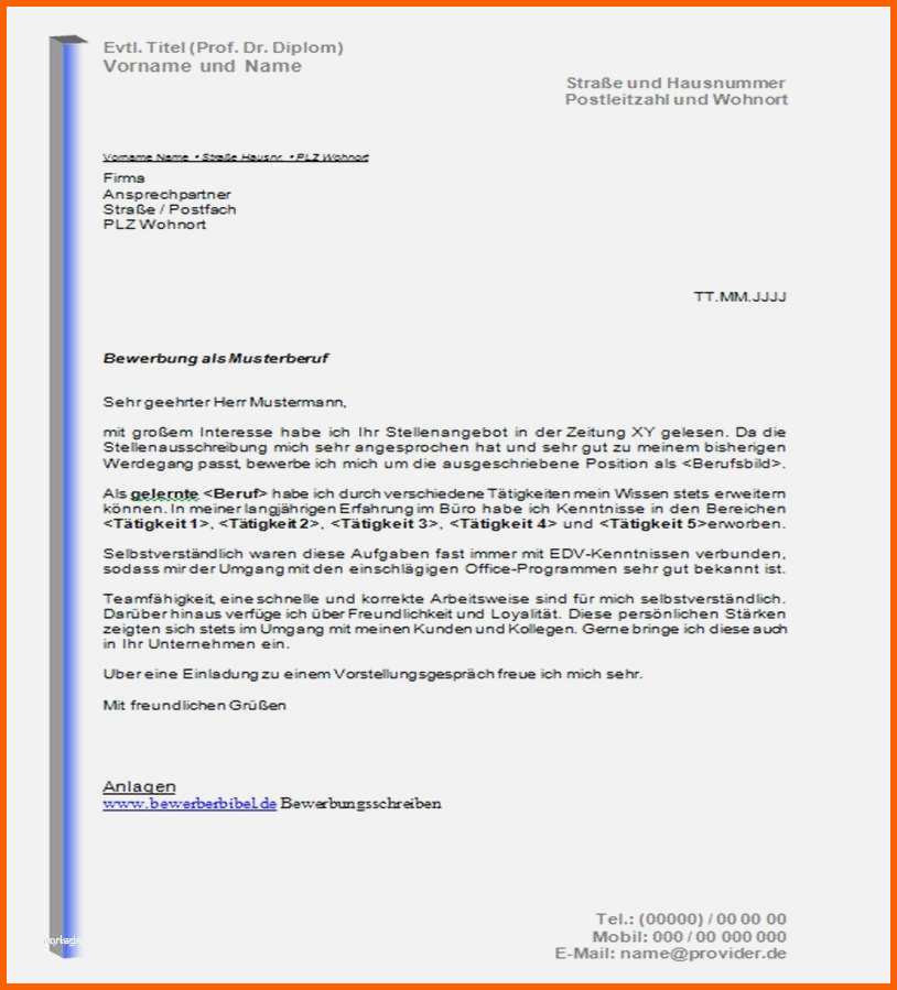 Modisch 10 Bewerbung Als Industriemechaniker