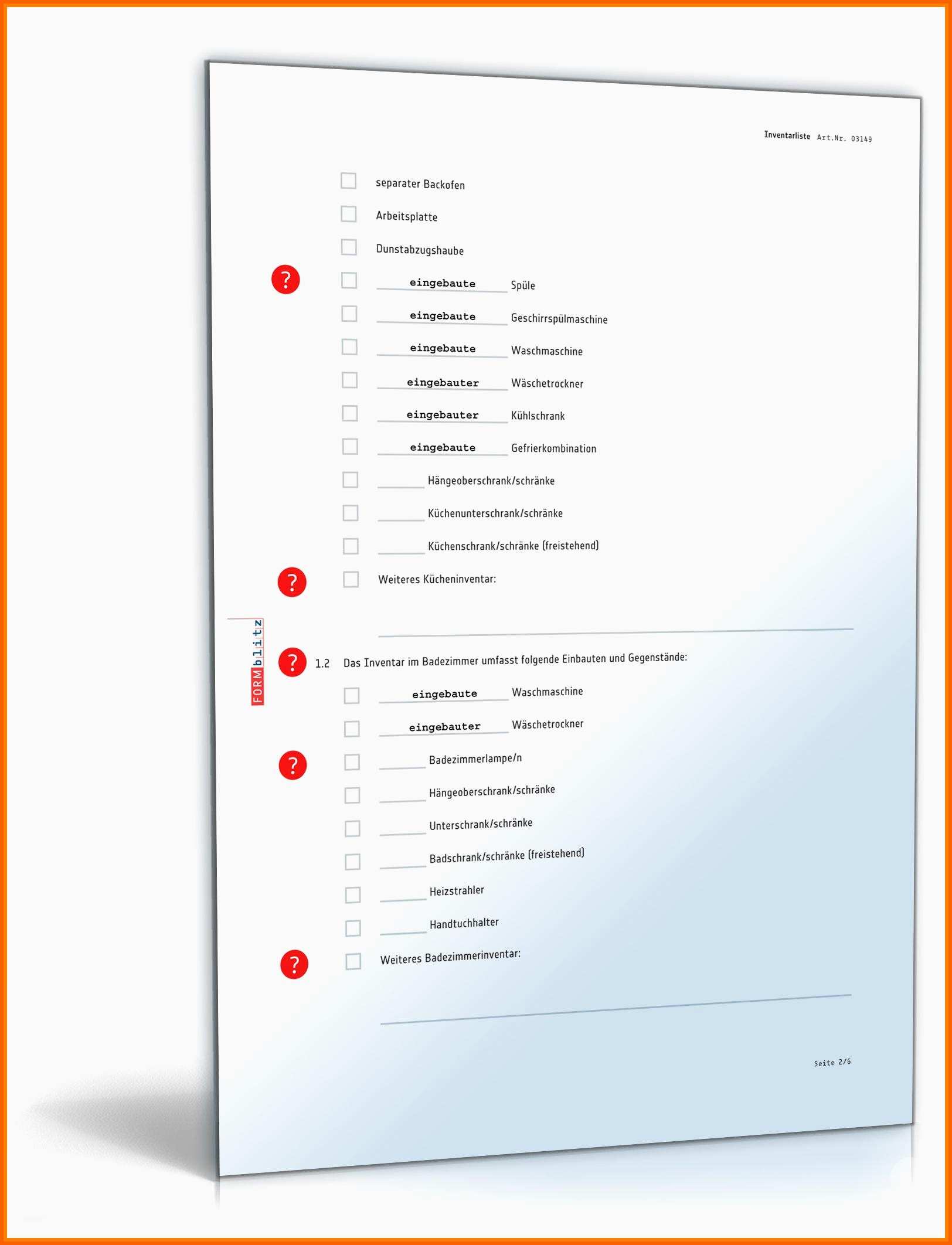 Modisch 10 Inventarliste Vorlage Pdf