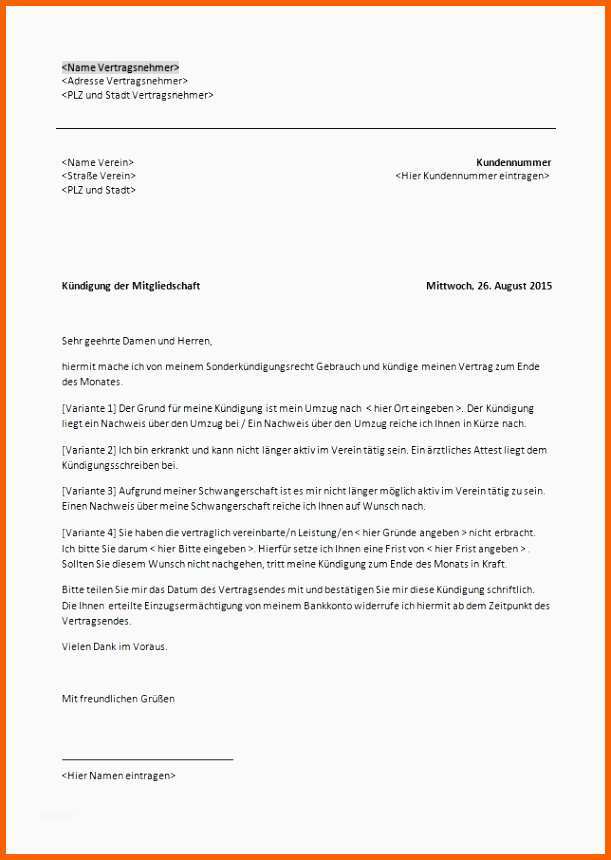 Modisch 11 Kundigung Vorlage Word Vorlagen123 Vorlagen123