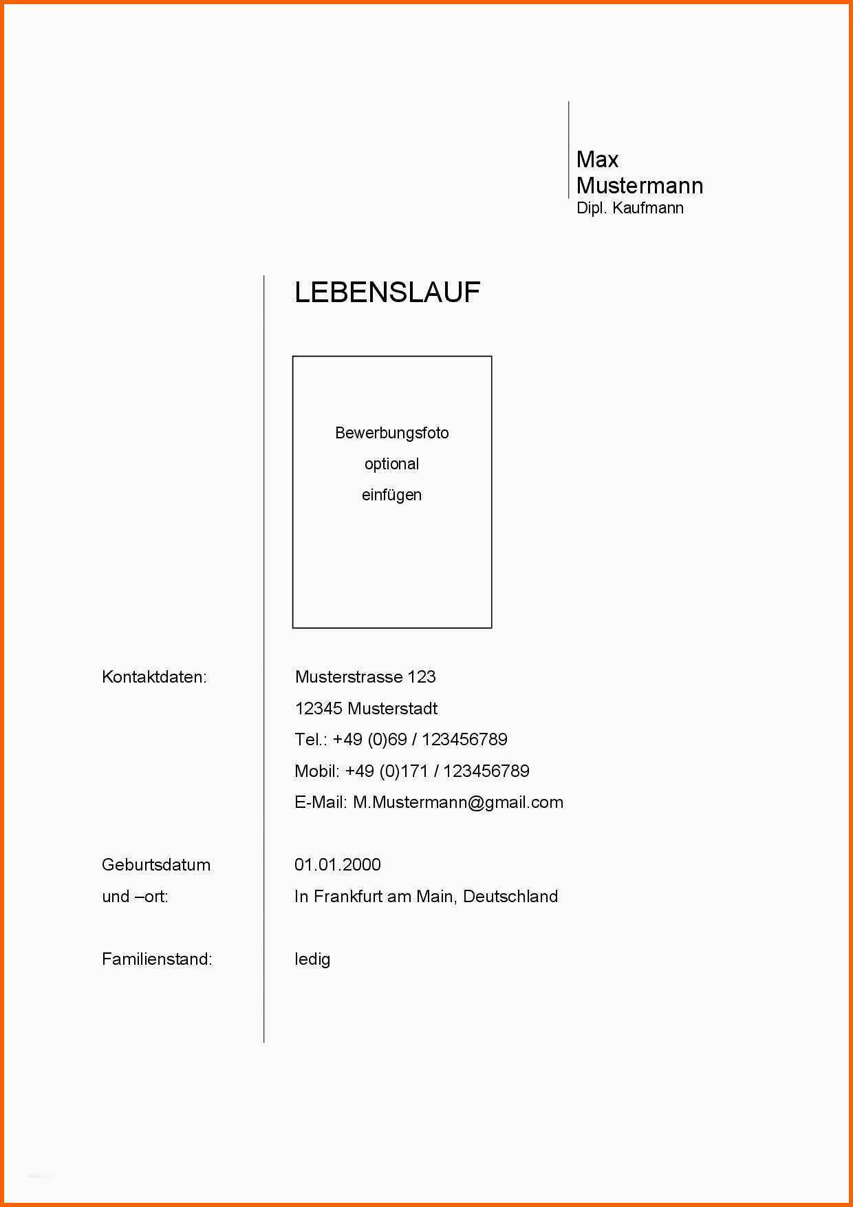 Modisch 15 Deckblatt Lebenslauf Vorlage