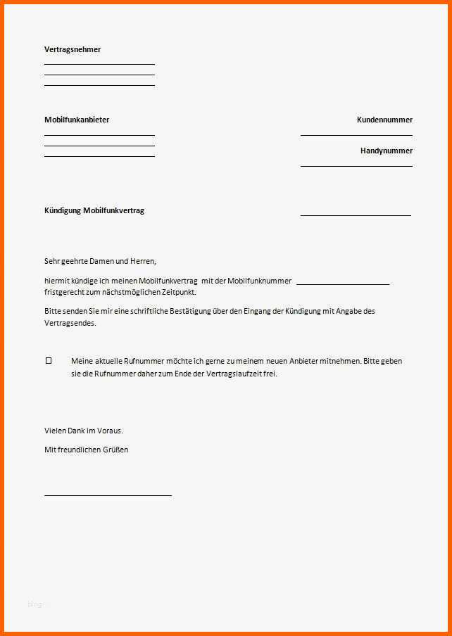 Modisch 1&1 Kündigung Vorlage Einzigartig Vodafone Kündigung