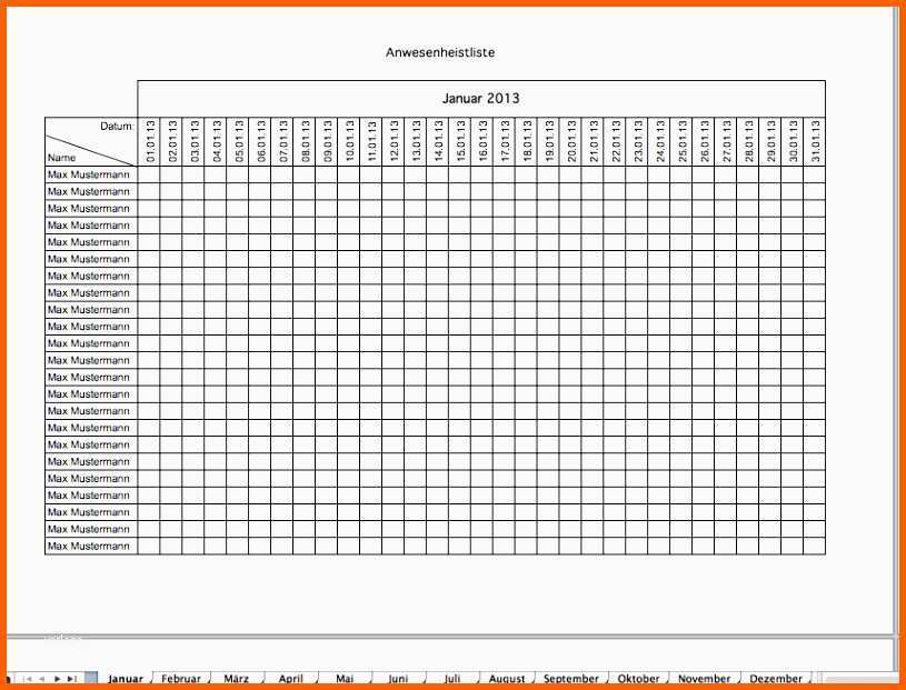 Modisch 20 Teilnehmerliste Vorlage Excel Download Vorlagen123