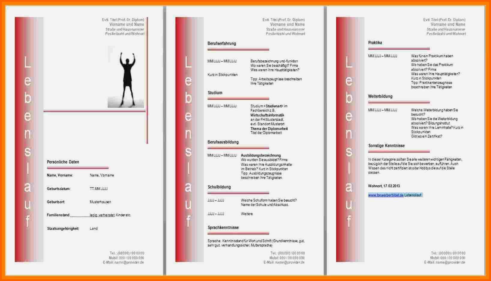 Modisch 8 Lebenslauf Vorlage Word