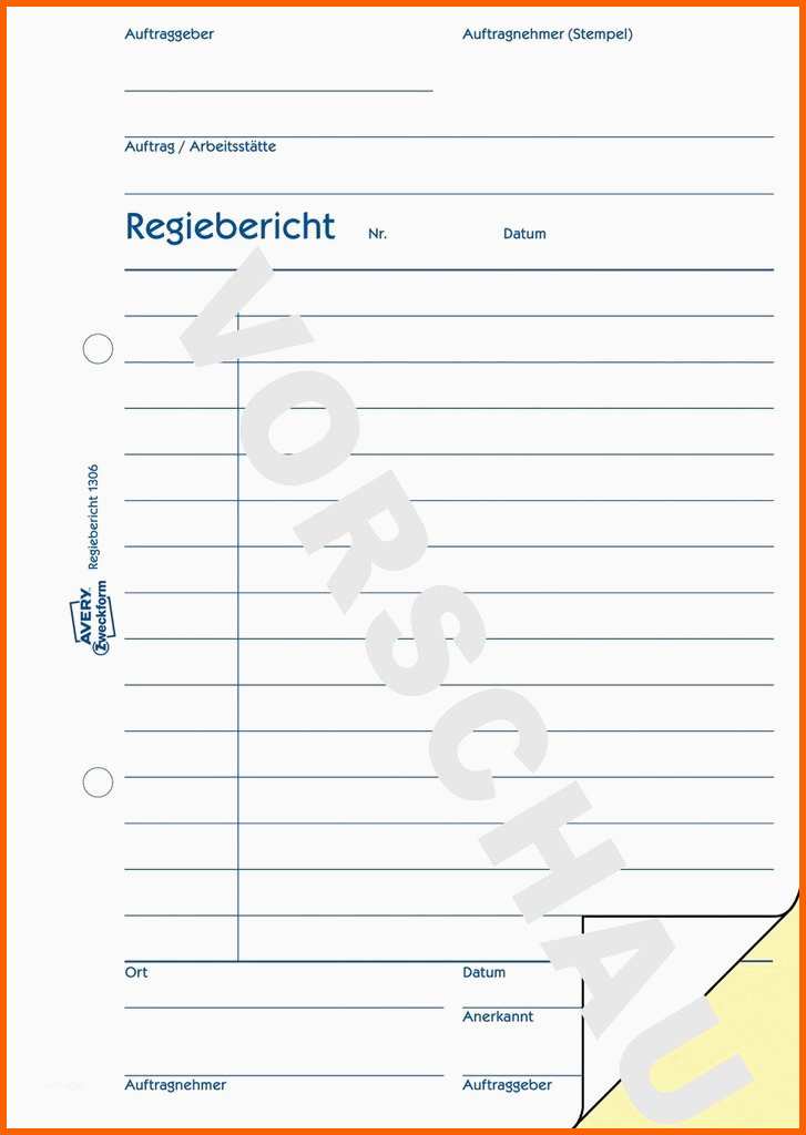 Modisch 9 Regieberichte Vorlagen