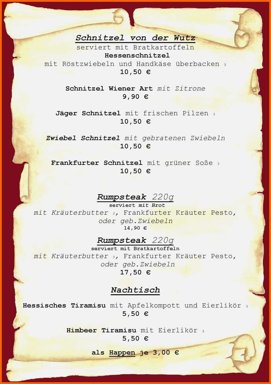 Modisch 9 Speisekarte Vorlagen